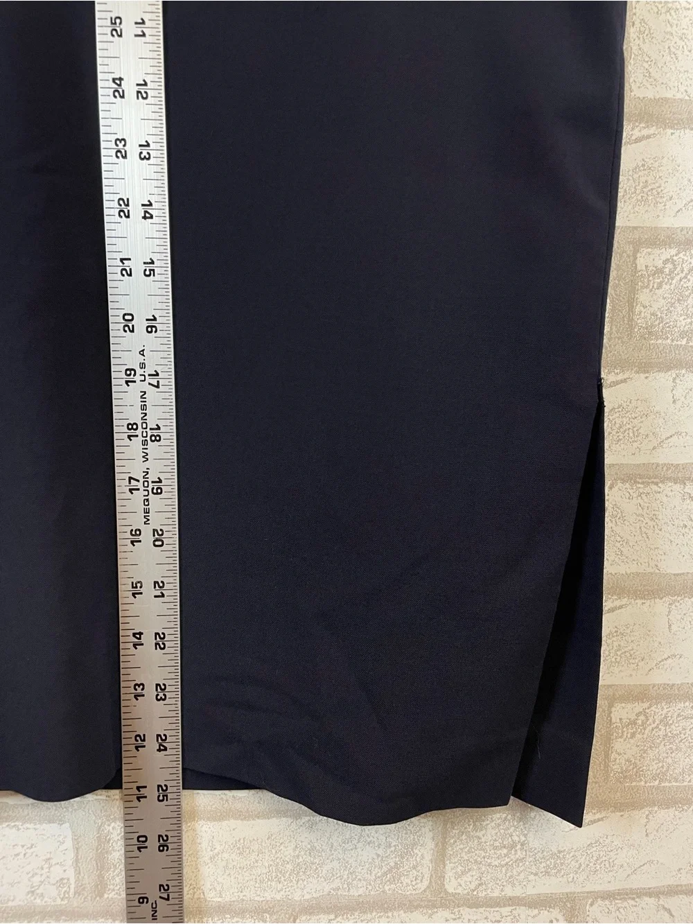 Ann Taylor Navy Blue Pencil Skirt Lined Side Zip Size 2